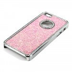 Wholesale iPhone 5 5S Sparkly Diamond Chrome Case (Light Pink)